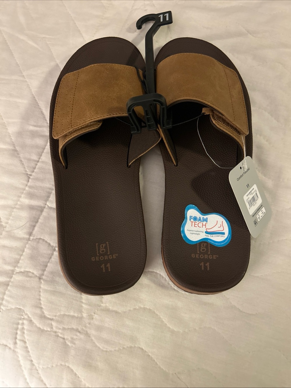 George Brown & Tan Foam Tech Slide Sandals